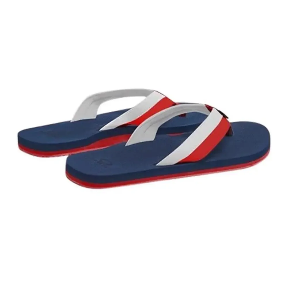 OAKLEY BURKE Men's Flip-Flop Sandals - Red/White/Blue Size 12 NWT